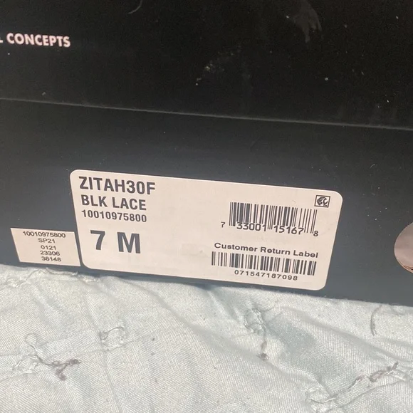 Brand new never worn INC black lace heels - Picture 3 of 6